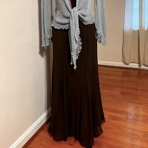 Swingy, lined maxi skirt. Lauren by Ralph Lauren.